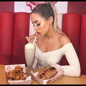Fashion nova - fool in love off shoulder bodysuit